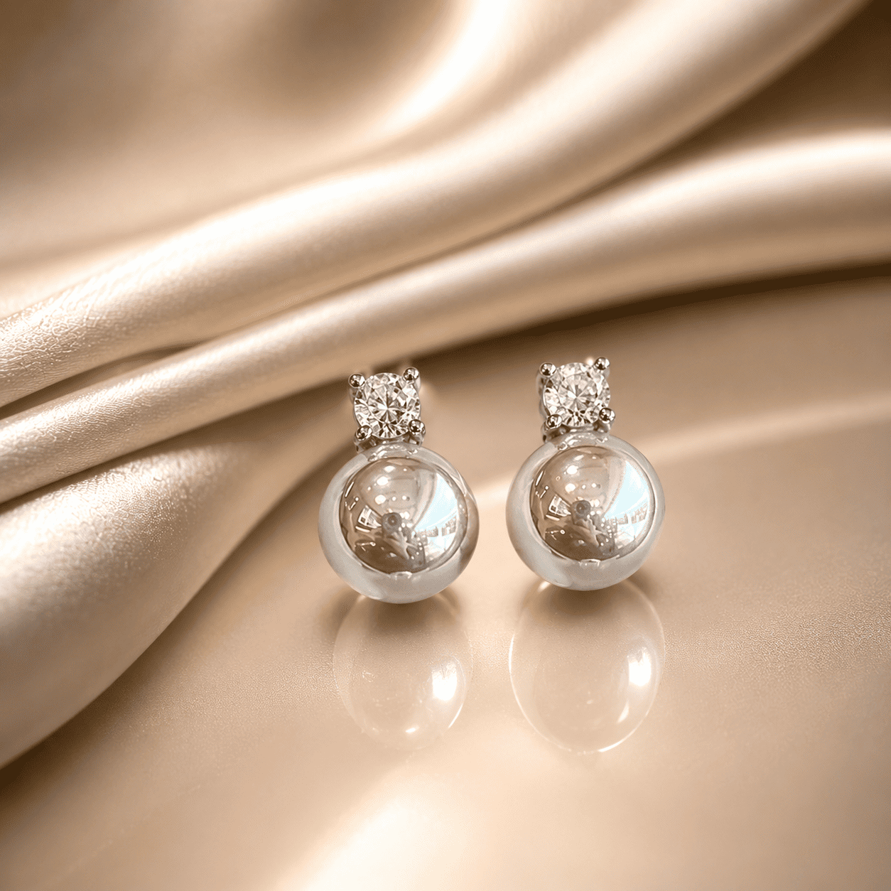 10mm White Pearl Stud Earrings