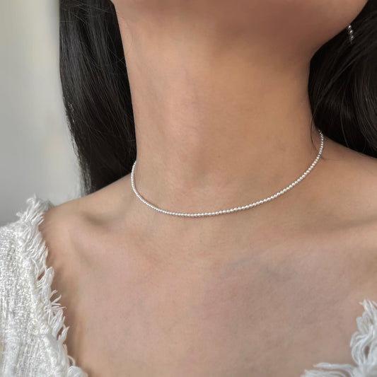 Timeless elegance: 2mm Perfect Pearl Necklace, a must-have for the contemporary muse.